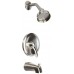FREUER Ristorare Collection: Showerhead  Valve & Tub Spout  Brushed Nickel - B00FA263RM